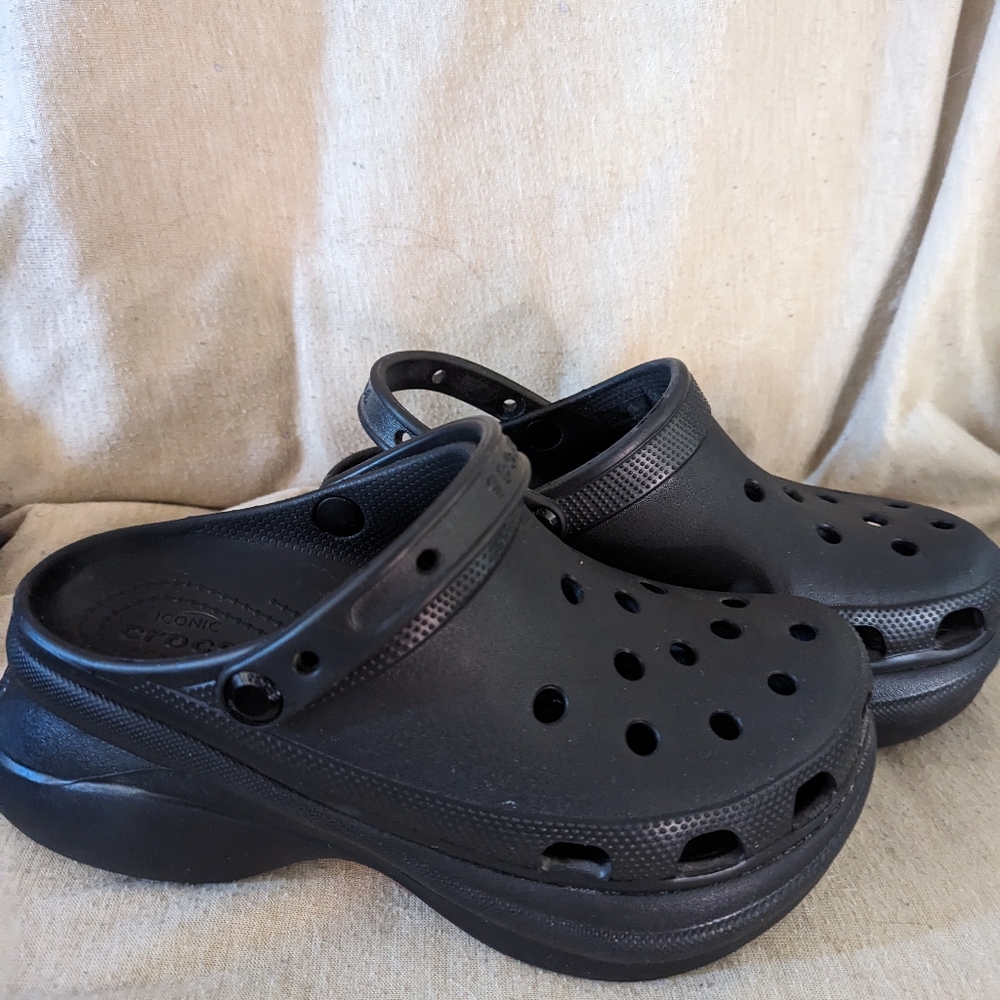 Crocs platform shoes